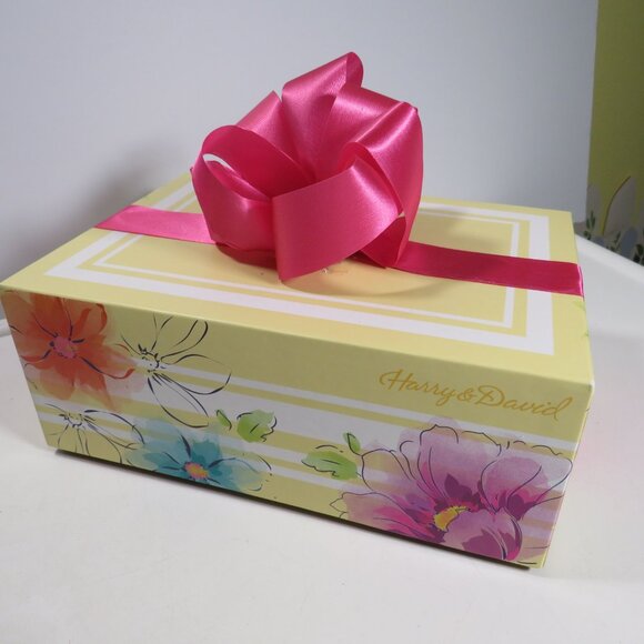 Floral Gift Box (Harry & David Box) with bow & glitter tissue paper included - Picture 1 of 15